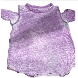 Chaser Cold Shoulder Kids Size 4 purple distressed top